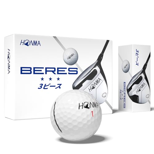 Honma BERES 3S Golf Balls, Long Distance with High Speed,3 Layer with Surlyn Cover‌,Soft Golf...