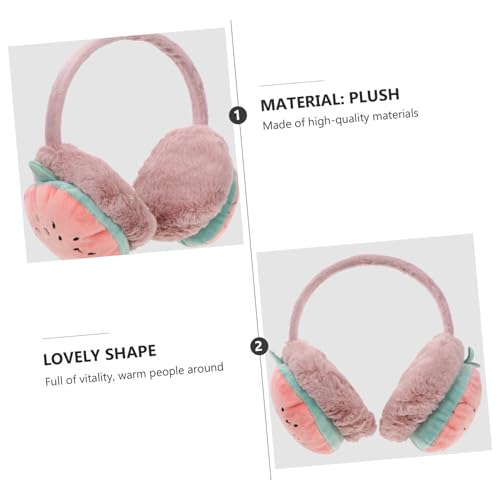 Orejeras infantiles para evitar el frío en las orejas con peluche suave de sandía 3