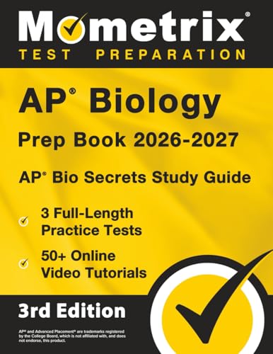 AP Biology Prep Book - Full-Length Practice Tests, Online Video Tutorials, AP Bio Secrets Study Guide: [3rd Edition]