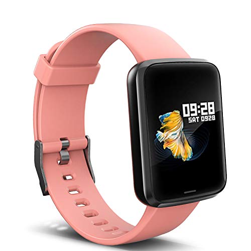 Lintelek Smart Watch, Smartwatch Blood Pressure Monitor, 1.3 Inch Fitness Tracker HR with Sleep Monitor, Fitness Watch Compatible with iPhone, Samsung and Android Phones for Men, Women and Gifts