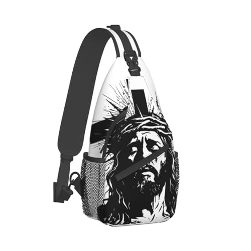 Jesus Christ Sling Backpack Chest Bag Crossbody Shoulder Bag Gym Cycling Travel Hiking Daypack For Men Women2