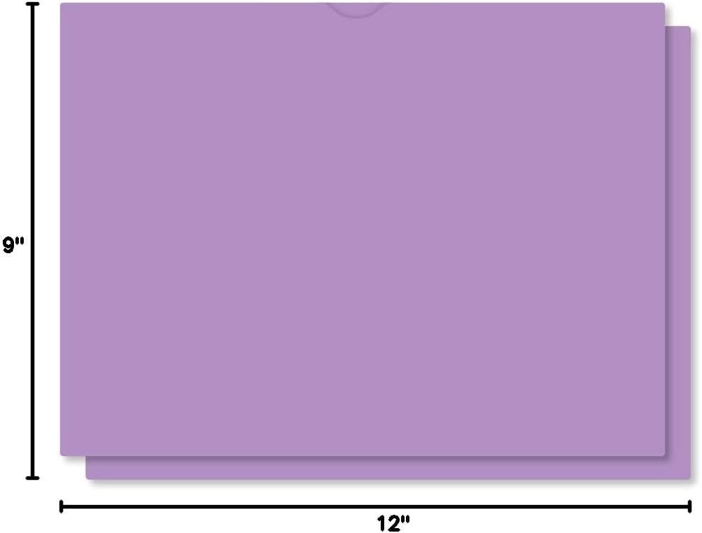 9" x 12" Vehicle Car Dealer Deal Jackets Envelopes 100 Pack - Lavender Blank