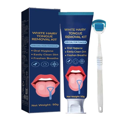 KOAHDE Gel Nettoyant pour la Langue,Gel Nettoyant Pour Langue Avec Brosse,Ensemble De Brosse À Gratter La Langue,Nettoyeur Langue Nettoie Efficacement la Mauvaise Haleine