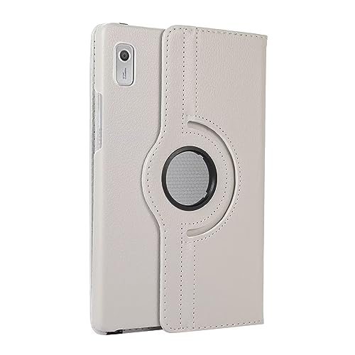  Adatto for Lenovo Tab M9 9.0 pollici 2023 TB-310FU 360 Supporto girevole Custodia for tablet in pelle PU (Color : White)