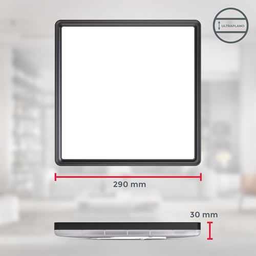 B.K.Licht I Lámpara de techo LED RGB I Panel LED ultra plano I Cambio de color I Lámpara de techo RGBW regulable I Iluminación indirecta I Mando a distancia I Negro - imagen 10