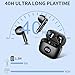 Wireless Earbuds, 2025 Bluetooth Headphones 5.4 HiFi Stereo, in-Ear Ear buds with 4 ENC Noise Cancelling Mics, 40H Playtime Sport Ear Buds with Charging Case, IP7 Waterproof Earphones with LED Display