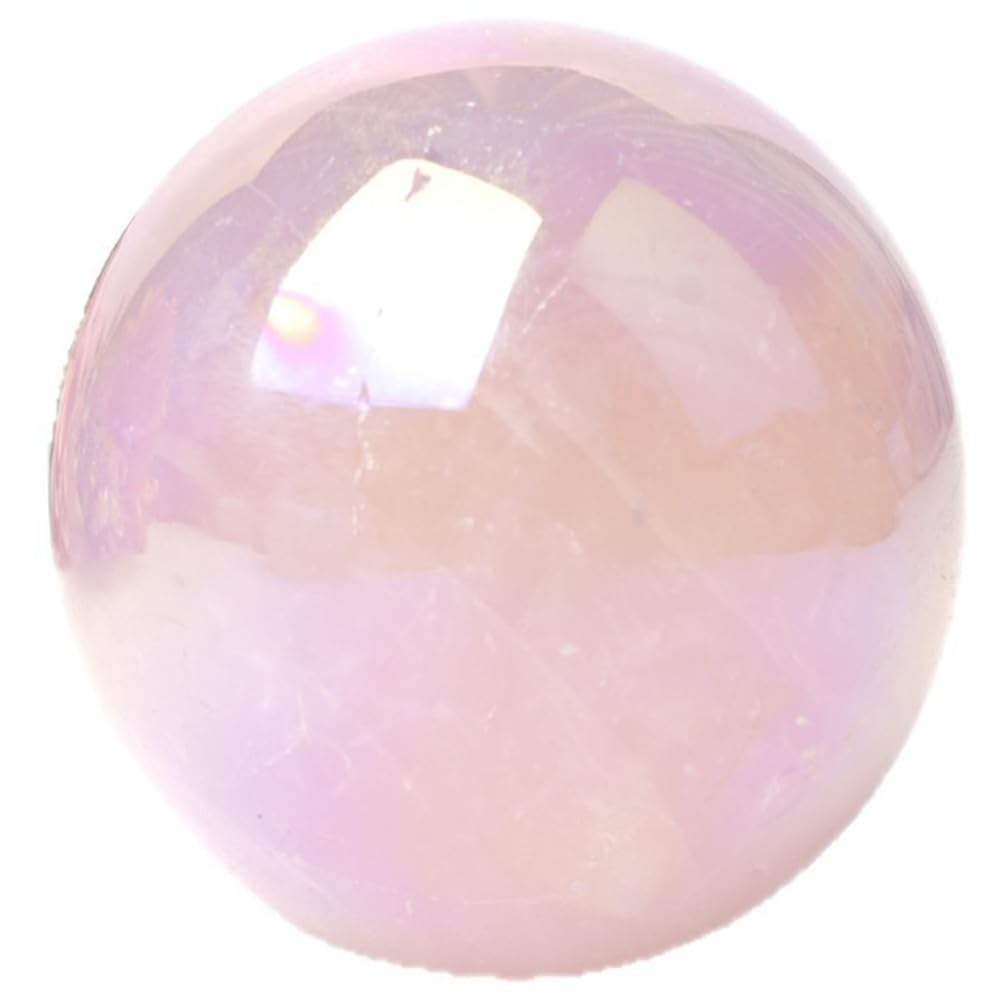 RVBLRDSE Rose Quartz Crystal Ball-Pink Crystals Sphere and Gemstones Feng Shui Spiritual Includes Gift Gifts Electroplating Process for Women,50mm Gemstone Stone