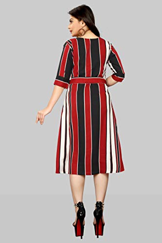 Image of AA Creation Women's Fit And Flare Knee Length Dress