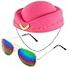 Beelittle Women's Stewardess Costume Accessories Flight Attendant Hat with Air Hostess Cosplay Costume Accessories(Magenta)
