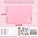 DazSpirit 80 Leere Seiten Fotoalbum zum Selbstgestalten, DIY Scrapbook Fotobuch zum Einkleben, mit 12 Marker & 7-Aufkleber, Gästebuch Ideal für Geburtstag Familie, Hochzeiten, Reisen, Rosa