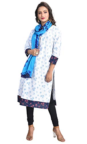 Image of Women's Pure Cotton Multi-Colored Traditional Authentic Tie Dye with Bandhej Bandhani Dupatta Chunni