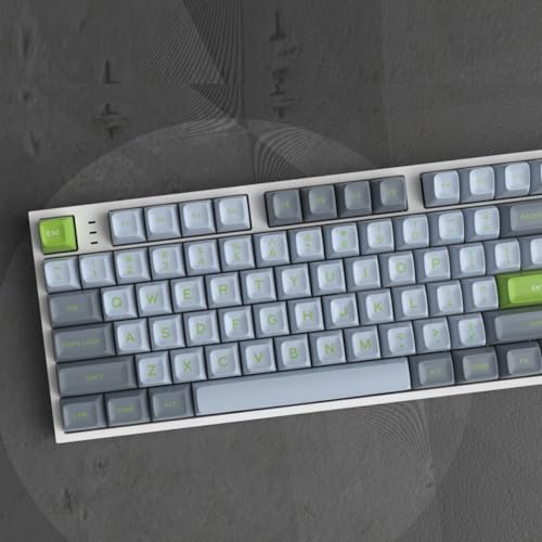 Image of Guffercty kred SA Profile PBT Keycaps,172 Set Double Shot Durable Keycaps for Custom Mechanical Keyboard Mod Fit 60% 100% Layout for Gamers Typists (Lime)