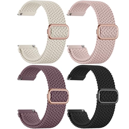 Epova Uhrenarmband 20mm Kompatibel mit Garmin Vivoactive 5 6 3 Armband - Garmin Forerunner 55 245 165 645 Venu Strap Venu sq 2 Armband Geflochtenes Nylon Sport Armbänder für Galaxy Watch 7 6 5 4 FE