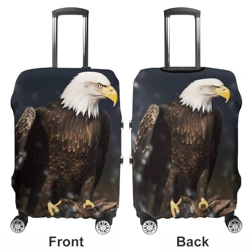 Bald Eagle Luggage Covers Tsa Approved Suitcase Cover Elastic Washable Luggage Sleeve Carry on Cover Protector Anti-Scratch Suitcase Protector Fits 19-30 Inch Case(L)3