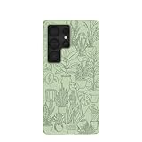 Pela | Phone Case Compatible with Samsung Galaxy S25 Ultra | Limited Edition | Supports Wireless Charging | Cute Eco Friendly | Sage Green Green Oasis