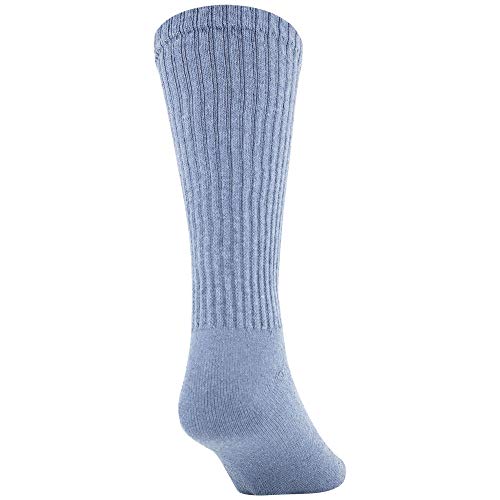 Gold Toe Men's 656s Cotton Crew Athletic Socks, Multipairs, Washed Blue Heather (6-Pairs), Large - Thumbnail 4