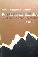 Fundamental statistics for business and economics B0006X77X4 Book Cover
