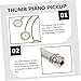 BIUDECO Kalimba Pickup Tail Nail Patch Durable Silver Thumb Piano Accessory for Sound Quality Easy Installation and Compatibility with Thumb Pianos