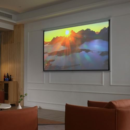 Miniatura 2 de Homcom Pantalla De Proyector Manual 120 Pulgadas, Pantalla De Proyección, Formato 4:3 16:9, Para Interior Y Exterior, Eventos Deportivos, Cine En Casa, Oficina, Patio, 244x183 Cm, Blanco
