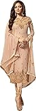 Nimbark Salwar Kameez Costume ethnique indien pakistanais prêt à porter pour femme, beige, Small