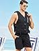 huraty Adjustable Swim Vest with Leg Straps, Neoprene Front Zipper Kayaking Fishing Vest, Adult Outdoor Water Sports Jacket for Adult Up to 130lbs(Black, M)
