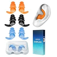 Schwimm Ohrstöpsel für Erwachsene, 3 Paar Wasserdichte Wiederverwendbare Weich Silikon Ohrstöpsel Ohrschutz zum Duschen Schwimmen Surfen Schnorcheln und andere Wassersportarten