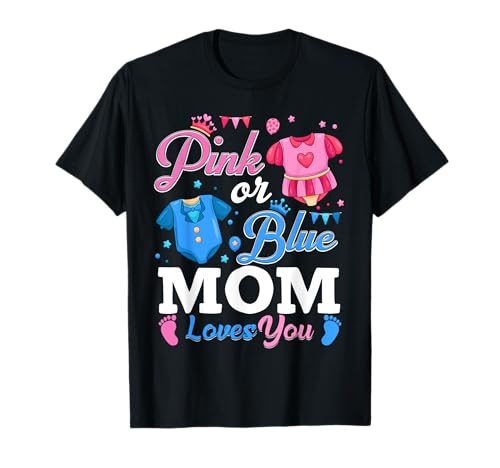 Pink Or Blue Mom Loves You - Camiseta para bebé Camiseta