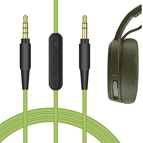 Geekria Quickfit Audio Cable With Mic Compatible With Skullcandy C, Hesh3, Crusher Evo Cable, 3.5Mm Aux Replacement Stereo Cord With Inline Microphone And Volume Control (4 Ft/1.2 M) #TOP16