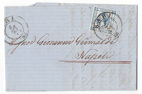 Destinazione: Napoli 1863 Lettera da Bari a Napoli 15cent litografico I Tipo SAS.12