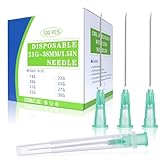 100 Stück 21G (1,2 x 38mm) Edelstahl Dosierzubehör, Einzeln verpackt Industrie Laborzubehör Tube für Nachfüllflüssigkeiten, Wissenschaftslabore, Hobby