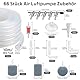 Annickee 66PCS Air Luftpumpe Zubehör, Aquarium Zubehör inkl. 5-Wege Luftverteiler, 10M Silikonschlauch, Luftstein, Rückschlagventilen, Regelbare Ventile, Saugnäpfen, I/T/L Form Anschlüssen