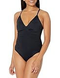 La Blanca Women's Standard Island Goddess Underwire Cross Back One Piece Swimsuit, Black, 0