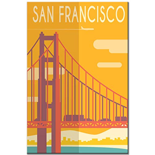 Imán para nevera San Francisco 50mm x 75mm miniatura 1