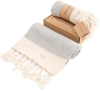 Turkish Hand Towel, Set of 2, 100 x 50 cm, Decorative Bathroom Peshtemal Towel for Hand, Face, Hair, Gym, Yoga, Tea, Kitchen, and Bath (Baby Blue)