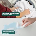 Babelio Matelas pour bébé respirant, double-sid, Mousse mémoire, Imperméable, Couverture amovible et lavable en machine, pour bébé et tout-petit 52" x 27.5" | Couverture amovible imperméable et lavable à la machine, pour tout-petit et bébé, taille standard 52" x 27.5"