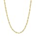 2.7mm 24K Gold Plated Twist Nugget Chain Necklace, 16"