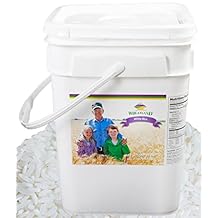 خيار غذائي صحي لذيذ من الأرز الأبيض من WheatlandTM بوزن 20 رطلاً. أرز مايلر بكميات كبيرة ودلو يوفران مدة صلاحية تصل إلى 25 عامًا لتخزين الطعام في حالات الطوارئ، بائع غير معدّل وراثيًا يتمتع بثقة عالية، إرث من التحضير لمدة 40 عامًا