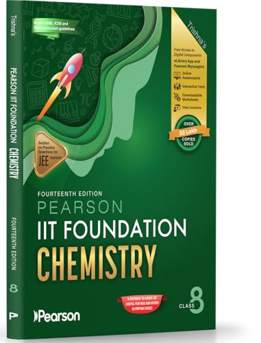 Image of Pearson IIT Foundation' 26 Class 8 Physics Chemistry Mathematics Biology |For JEE, NTSE & Olympiad Exams |JEE Practice Questions |Free acess to Online Assessments, Video Solutions & Interactive Tests