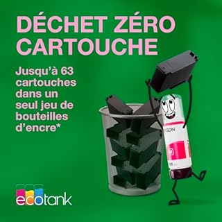 Solution d’Impression A4 Blanche EcoTank ET-2956 équipée d’Une Connexion Wi-FI et de réservoirs d’Encre AirPrint avec numérisation, Copie et Impression Recto Verso et Jusqu’à 3 Ans d’Encre Inclus