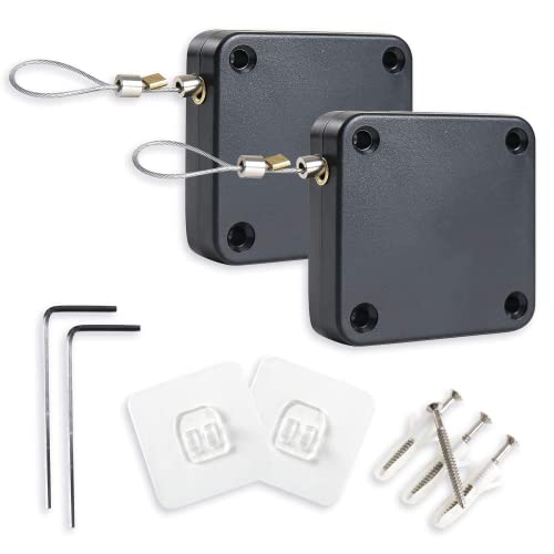 Cierrapuertas sin Taladrar Automático con Fuerza de Tracción de 800 g Cierrapuertas de Alambre Puerta Interior, Puerta de Entrada, Exterior, Puerta de la Habitación 2 Piezas (04) Cover