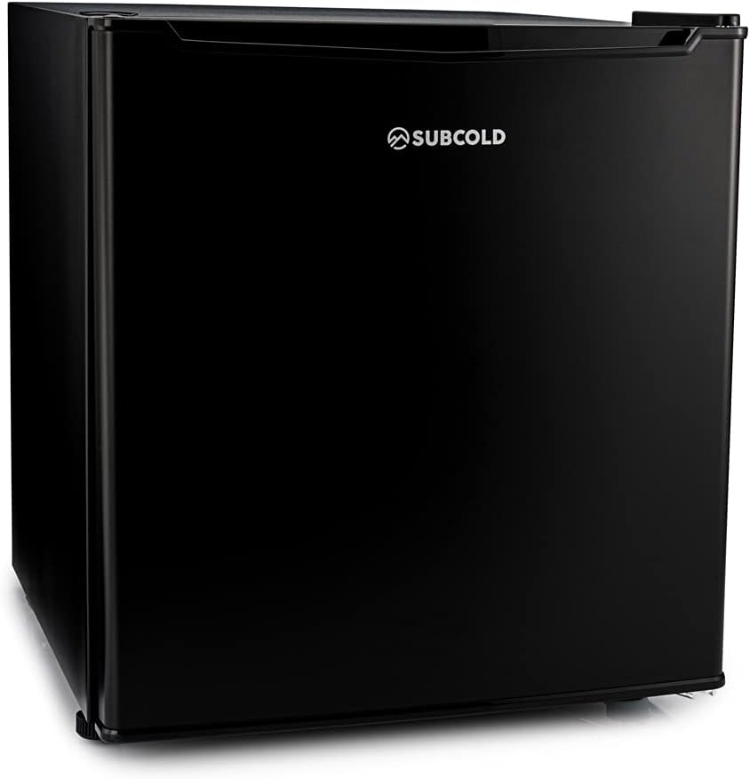 Subcold Eco35F ミニ冷凍庫 | 4つ星テーブルトップ冷凍庫 | 小型エネルギー効率の高いミニ冷凍庫 | 調節可能なサーモスタット&リバーシブルドア | カスタマイズ可能なストレージ取り外し可能な棚 (ブラック)