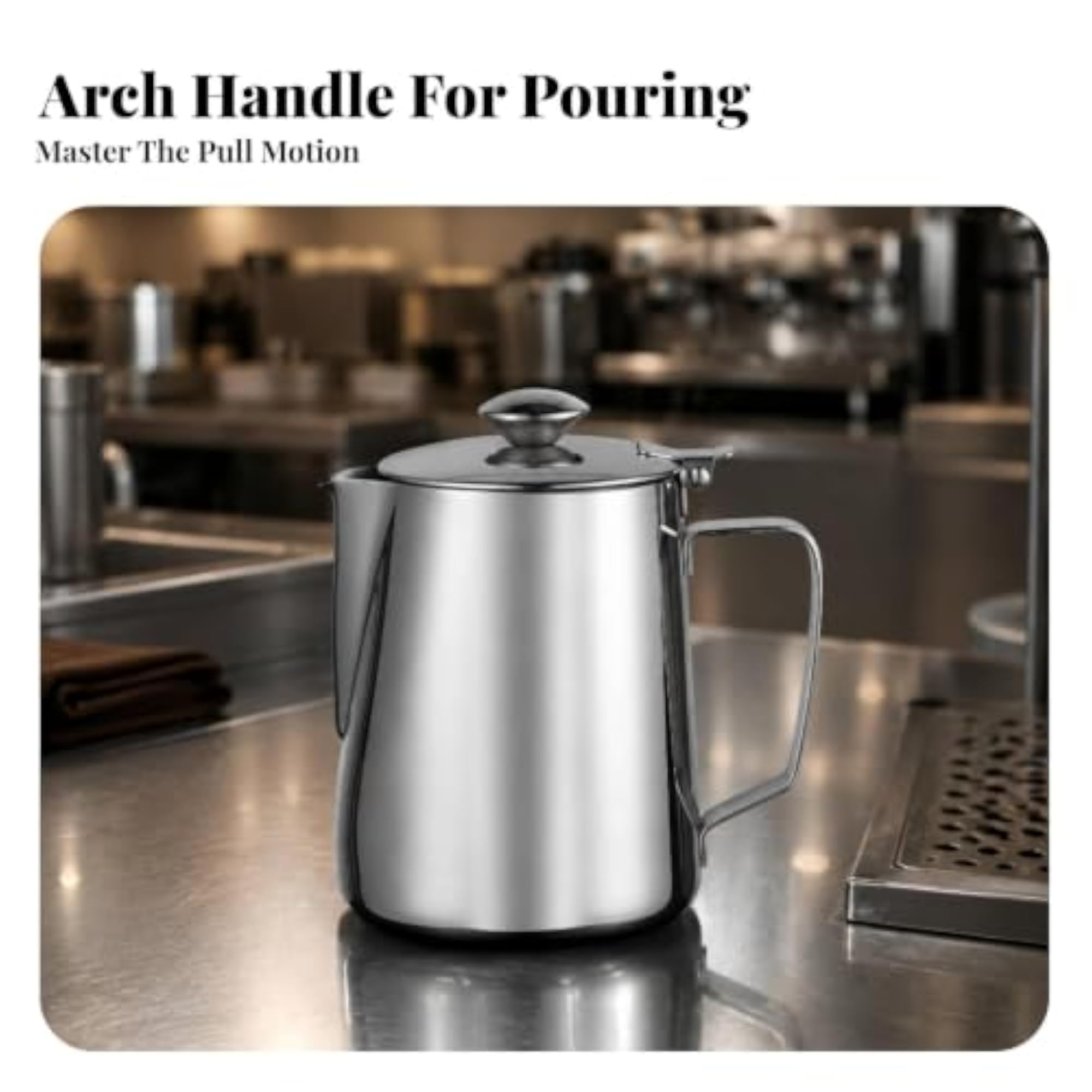 Mirror Polished Stainless Steel Teapot with Loop-Style Handle