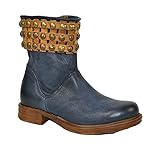 A.S.98 Airstep Damen Leder Stiefelette Stiefel Lederstiefel Boots Schuh Blau Natur 36 EU