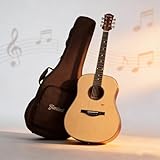 41' Akustikgitarre Für Anfänger Klassische Gitarre Mit Fichtendecke Mit Gigbag Und Zubehör Leichter Korpus Geeignet Für Erwachsene Und Jugendliche(Natural wood color)