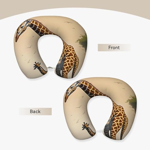 Almohada de espuma viscoelástica con diseño en U negra miniatura 3