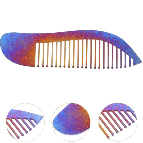 Peigne en titane antistatique TEHAUX léger et inoxydable dents fines - 5