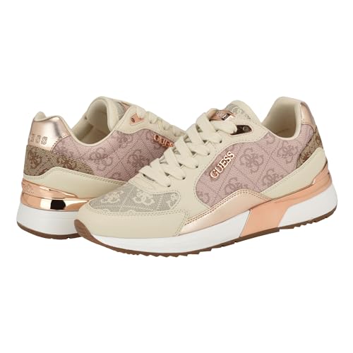 Guess Women's Moxea Sneaker, Light Pink Logo Multi 684, 9