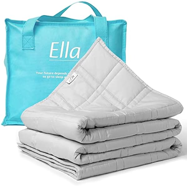 Ella Kołdra Obciążeniowa dla Dorosłych 7kg 150x200 cm – Koc Sensoryczny Antystresowy, 7-warstwowy, Hipoalergiczny, Bawełna OEKO-TEX – Dla osób 55–85kg, Szary