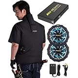 [MIDIAN] 空調作業服 半袖【2025年モデル 30000mAh大容量バッテリー 35V超高出力】ファン付き作業服 作業着 冷風機対応 5段階風量調節 UPF50+ 熱中症対策 男女兼用