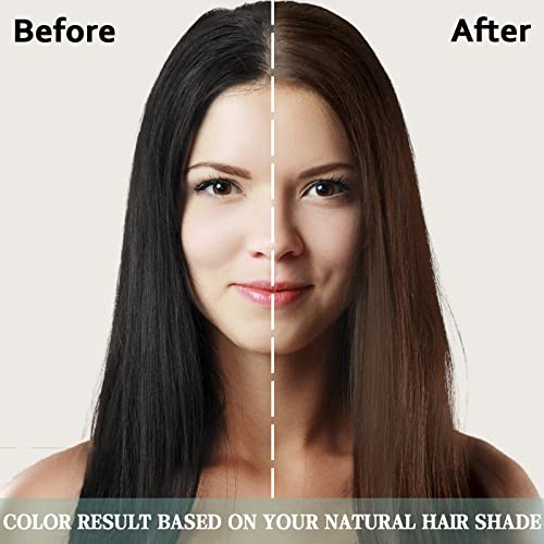 Natural Dark Brown Hair Color Shampoo For Gray Hair,Instant Hair Dye Shampoo 3 In 1 For Men & Women,Long Lasting Color Shampoo Hair Dye Brown Hair Shampoo Colors In 10-15 Minutes（Dark Brown) #TOP2